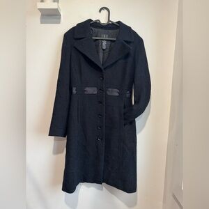 INC International Concepts Black Wool Blend Peacoat